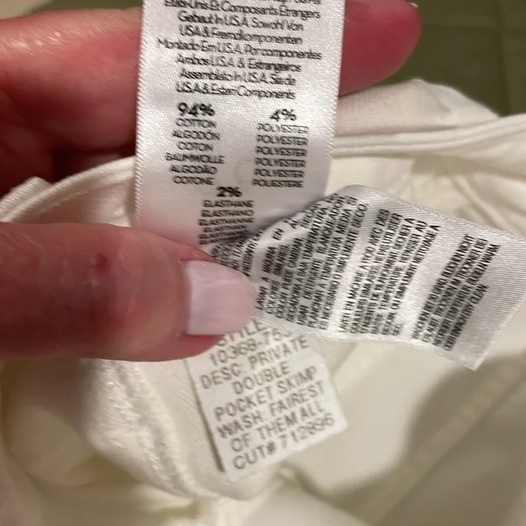 NWT MOTHER WHITE The Private Double Pocket Skimp Jeans size 26